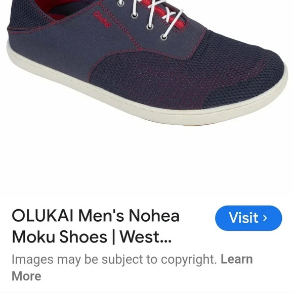 Olukai Nohe Moku Mens shoes Blue  or slide Waterproof Nautical Mesh Sneakers 9 - Picture 9 of 15
